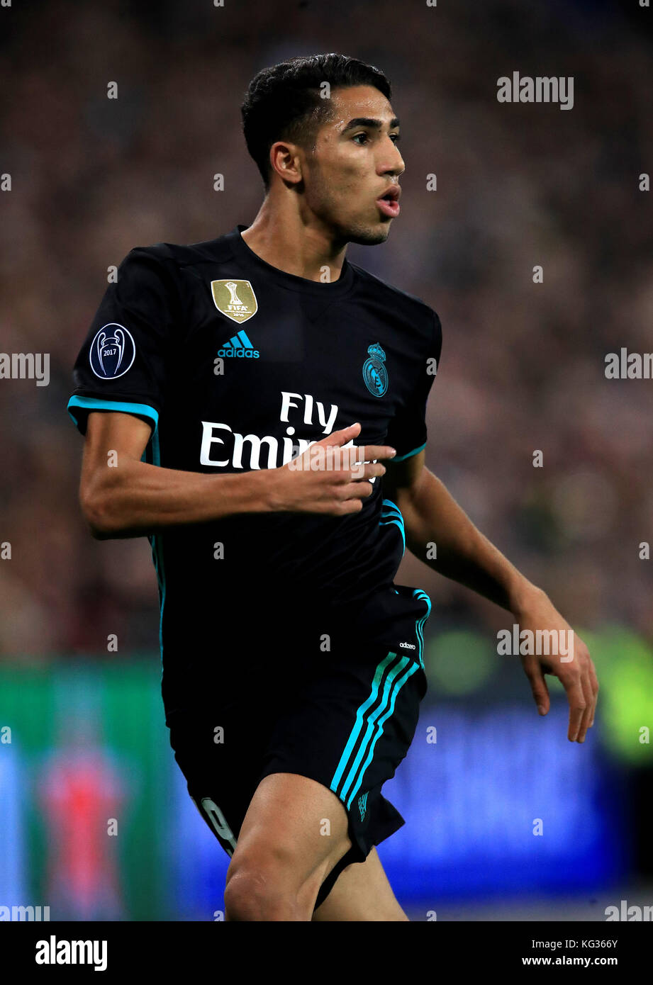 Real Madrid's Achraf Hakimi during the UEFA Champions League, Group H ...