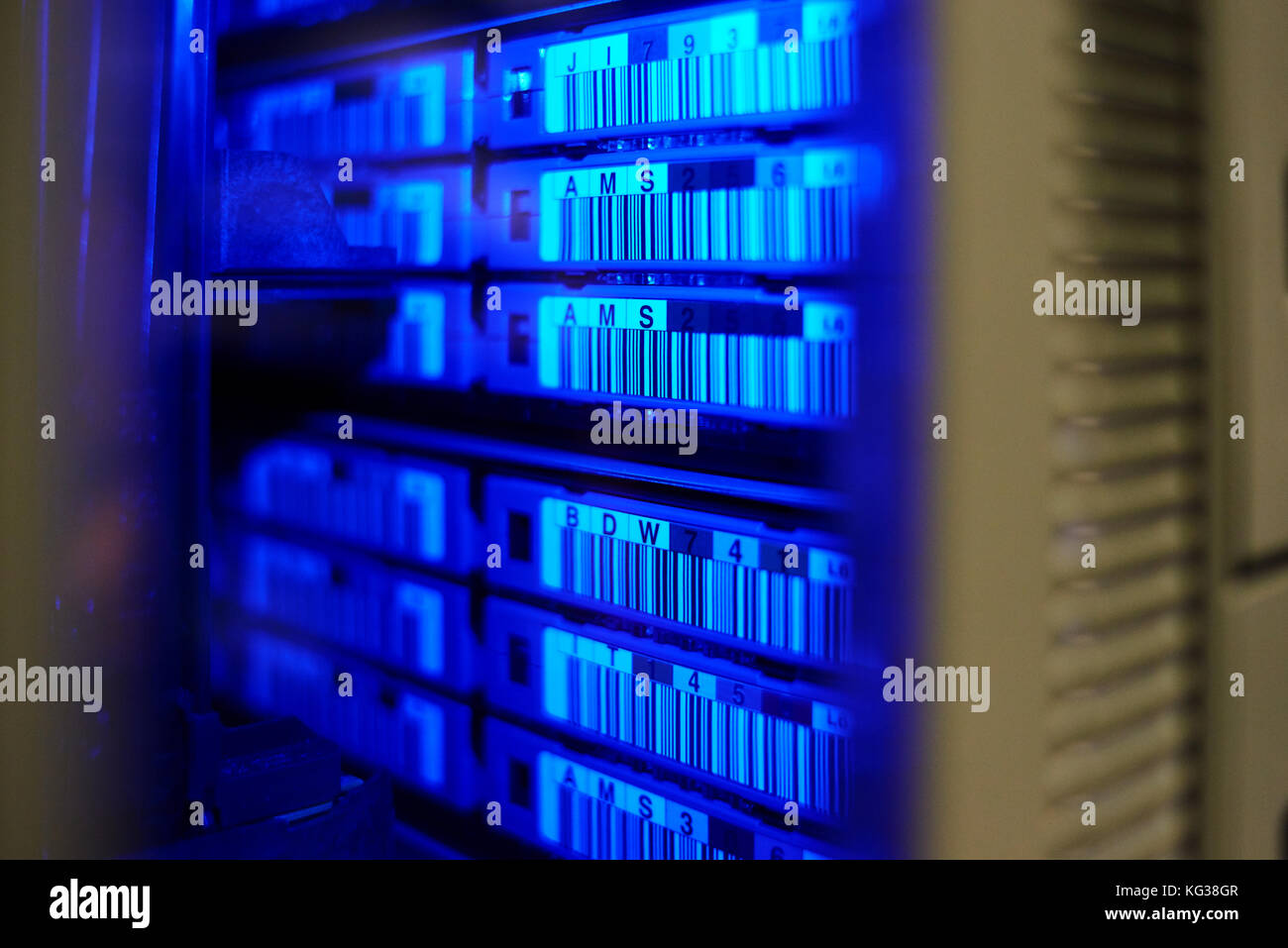 big data center highspeed server storage tape library Stock Photo