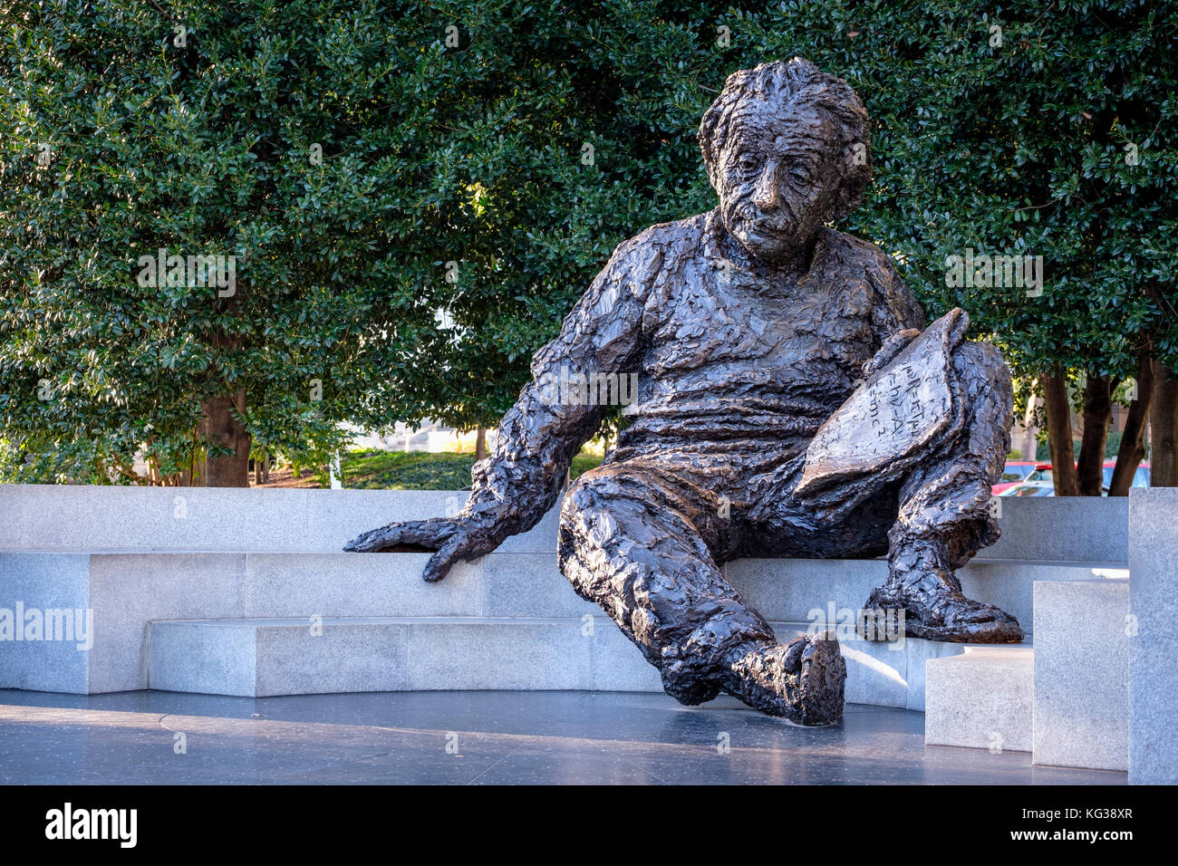 Albert Einstein Memorial statue, sculpture at the National Academy of Sciences, Washington, DC, United States of America, USA. Stock Photo