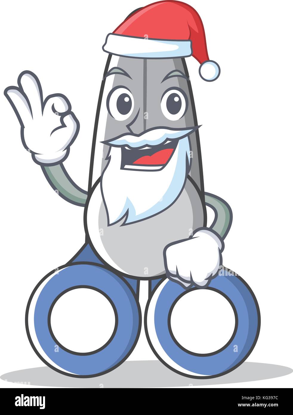 Santa scissor character cartoon style Stock Vector Image & Art - Alamy
