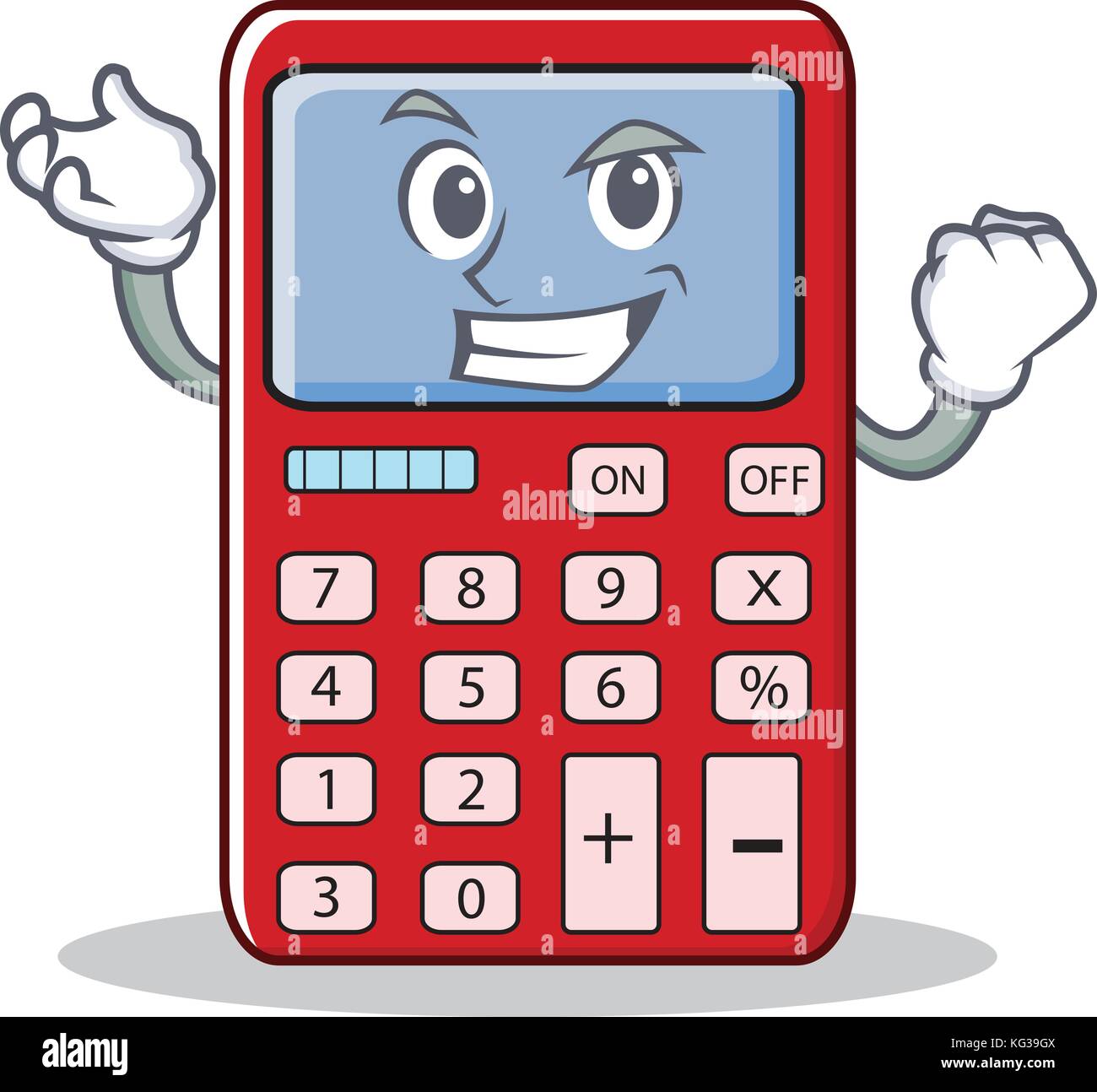Successful cute calculator character cartoon Stock Vector Image & Art -  Alamy