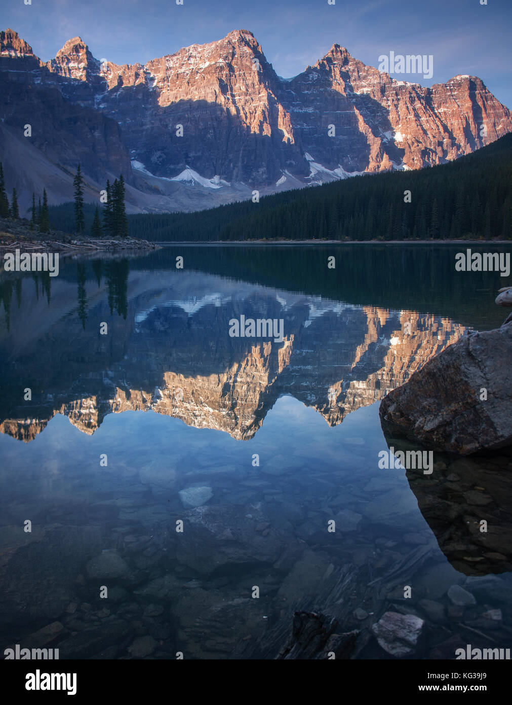 Moraine Lake Banff Alberta Stock Photo