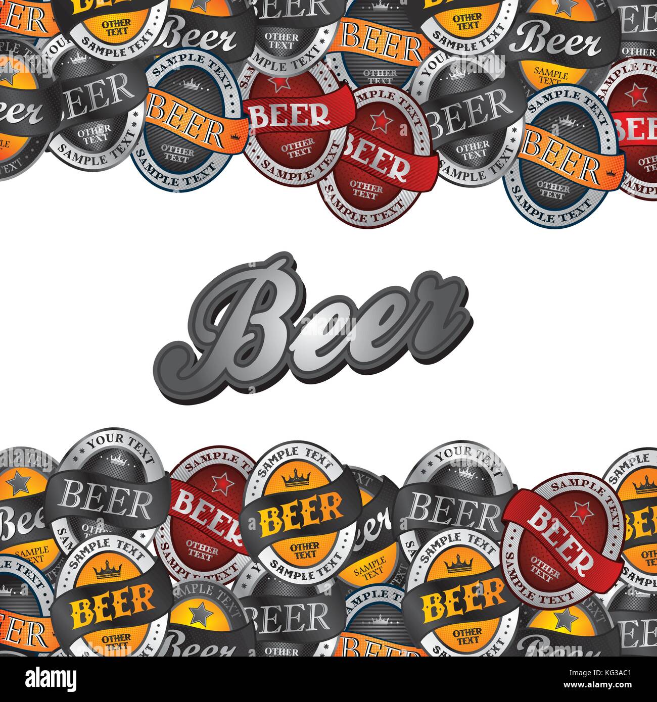 beer label theme vector graphic art design illustration Stock Vector ...
