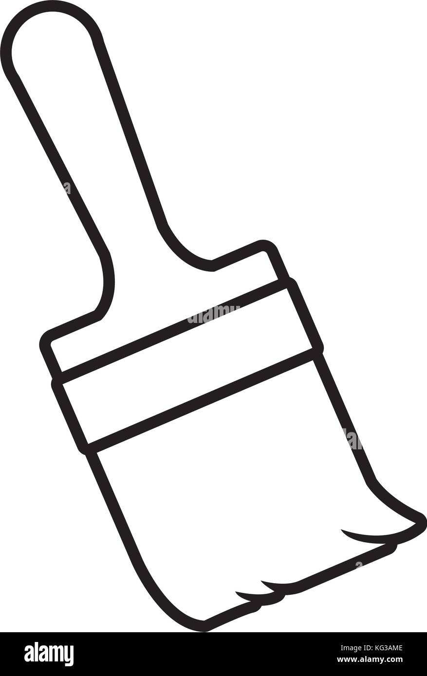 Artist paint brush cutout Black and White Stock Photos & Images Alamy