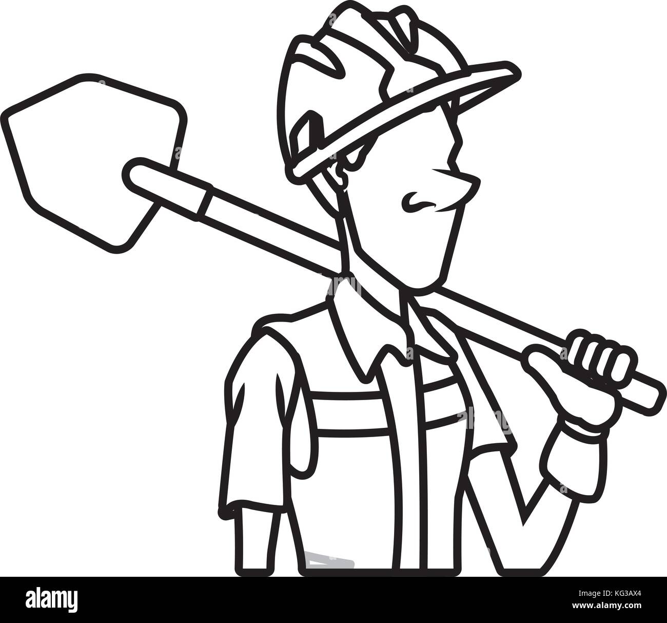 Cartoon worker with tool Stock Vector Image & Art - Alamy