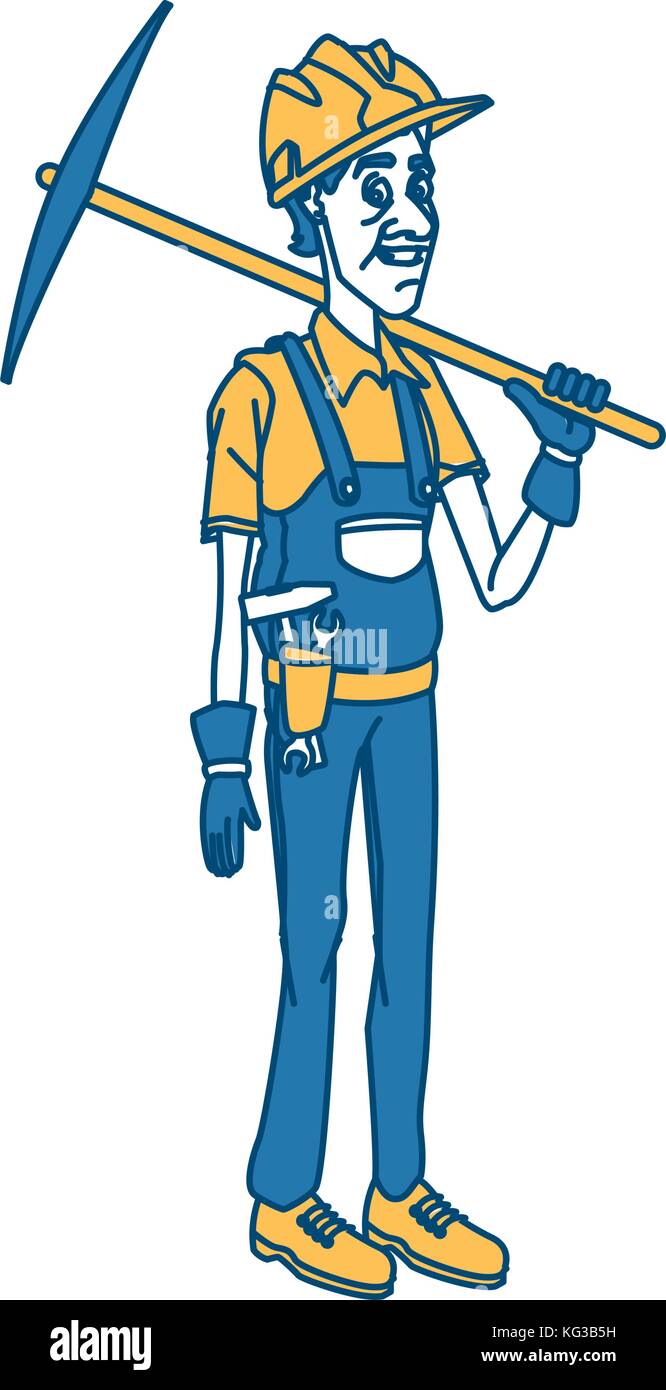 Cartoon worker with tool Stock Vector Image & Art - Alamy