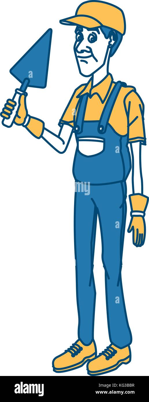 Cartoon worker with tool Stock Vector Image & Art - Alamy
