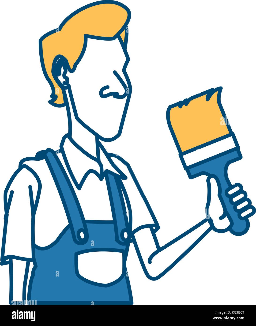 Cartoon painter with tool Stock Vector Image & Art Alamy