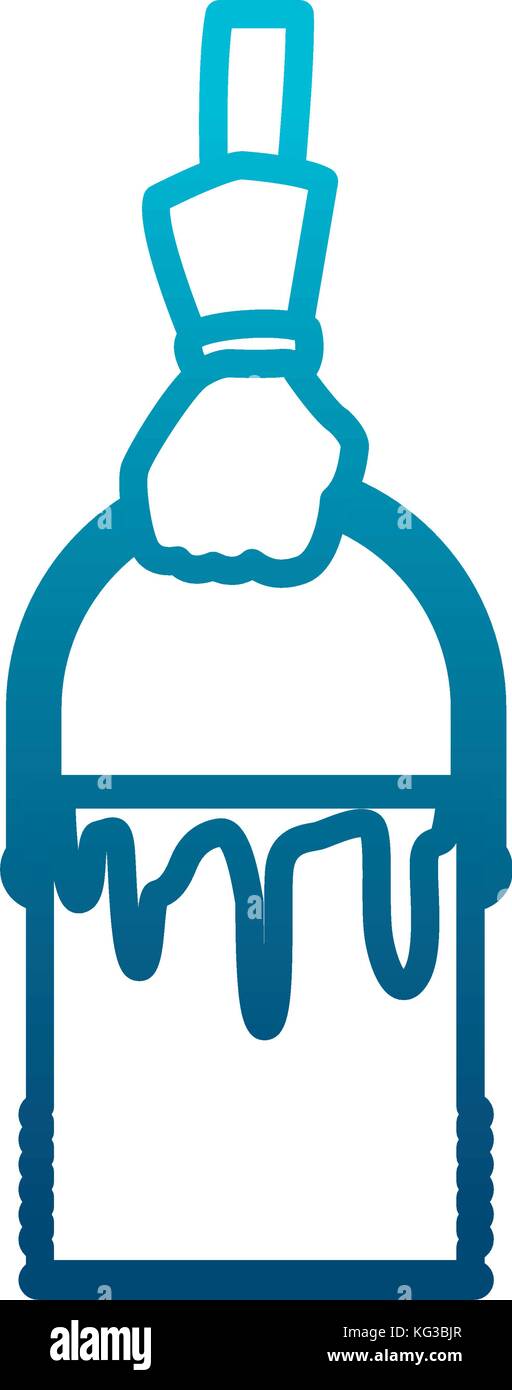 Hand holding paint bucket Stock Vector Image & Art - Alamy