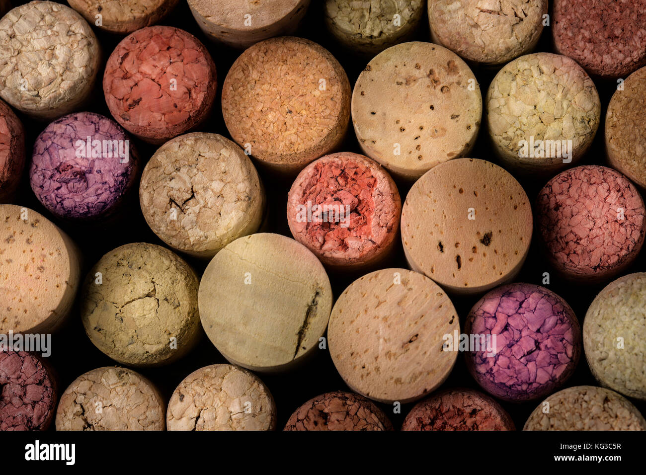 Wine corks background horizontal Stock Photo