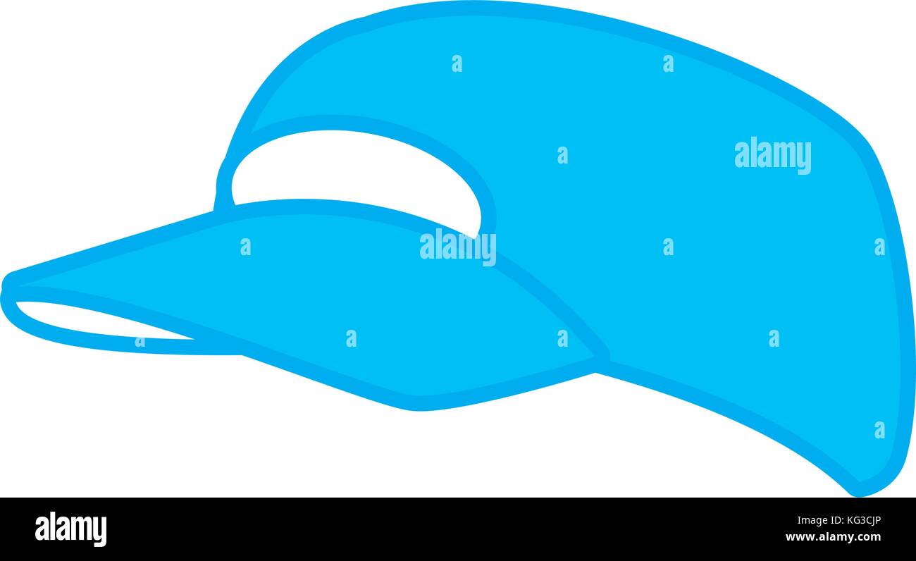 White blue visor cap Stock Vector Images - Alamy