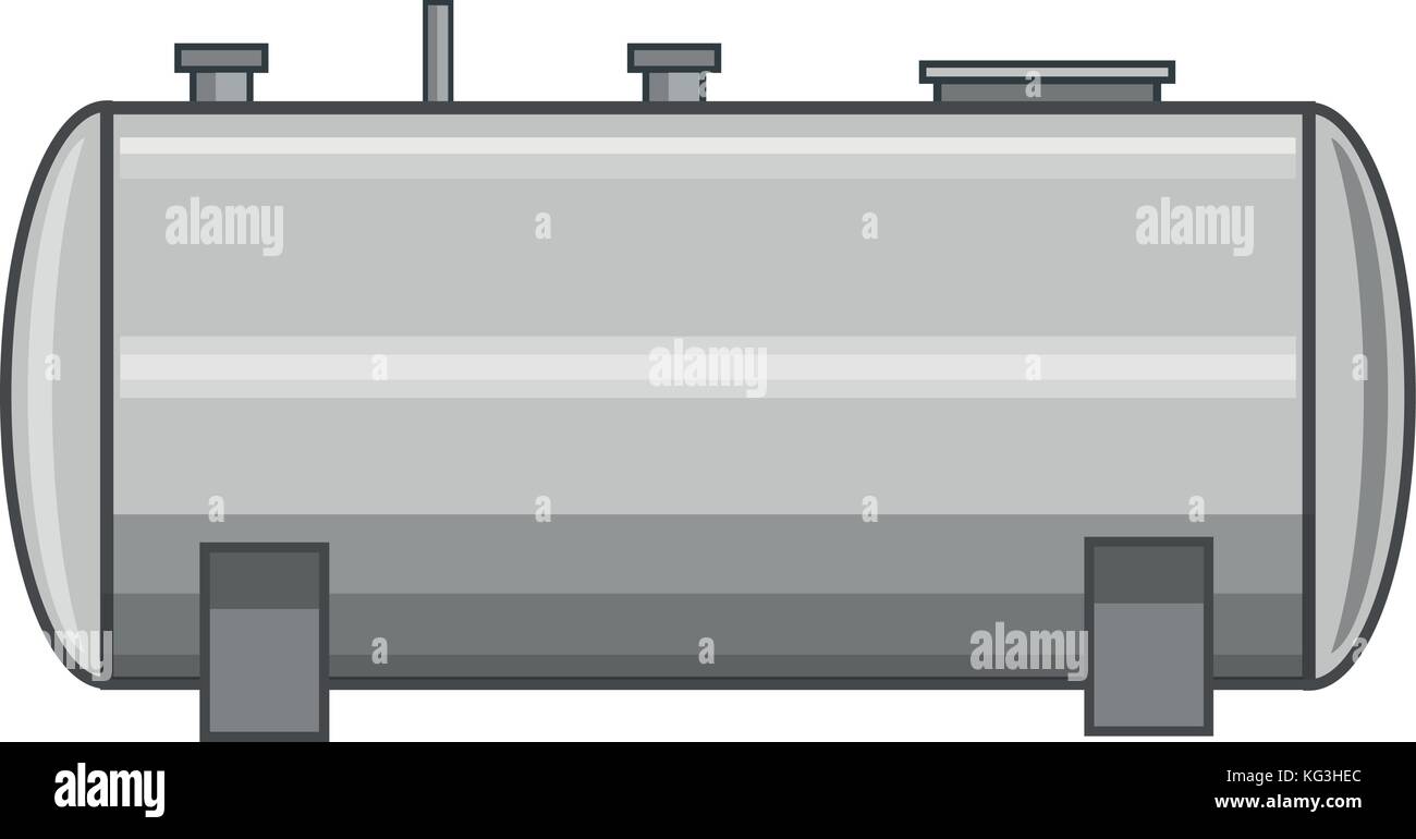 Steel Fuel Tank Vector Graphic. Isolated flat vector on a white