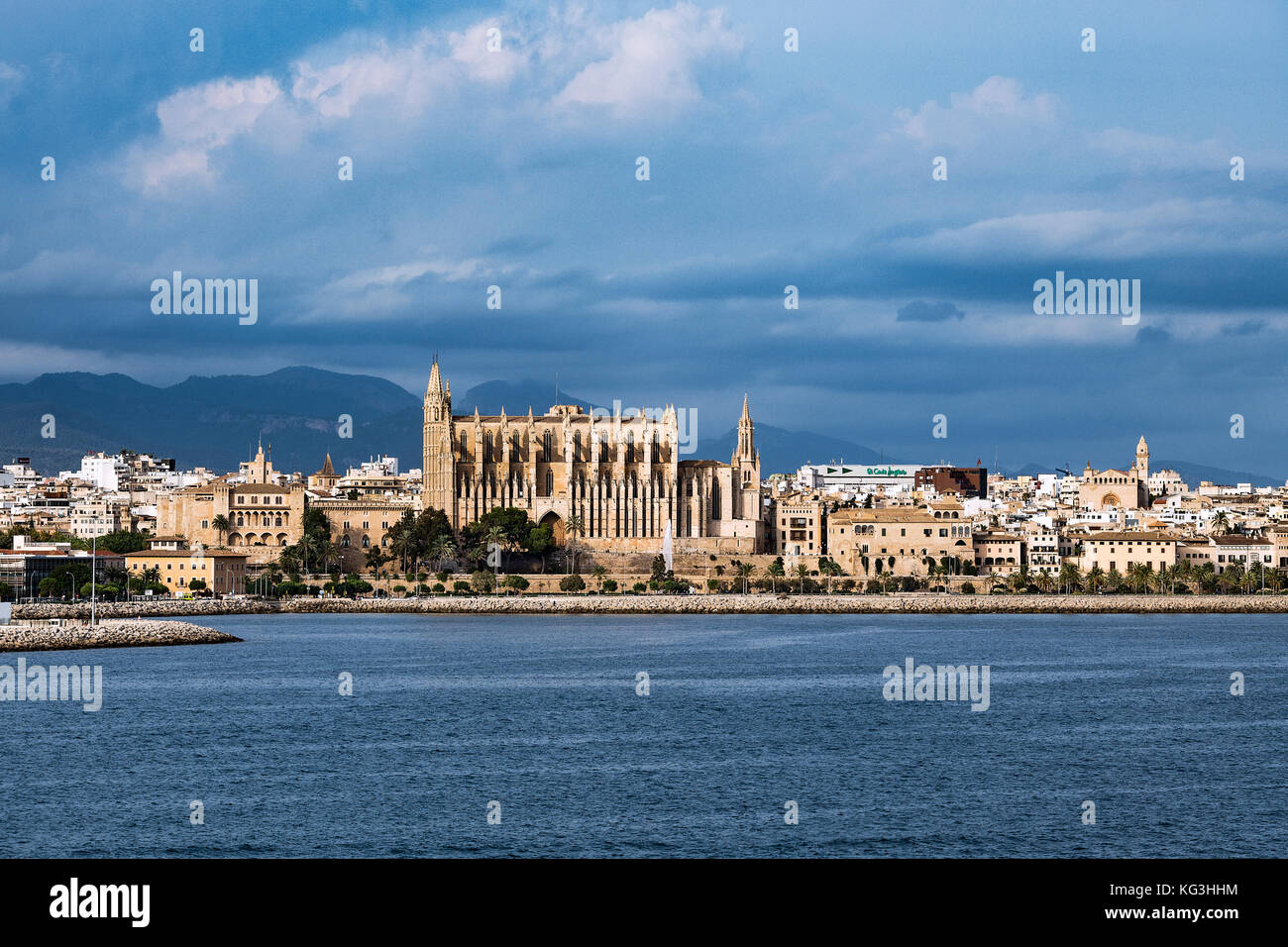 La Seu, Palma Cathedral, Palma de Majorca, Balearic Islands,  Spain. Stock Photo