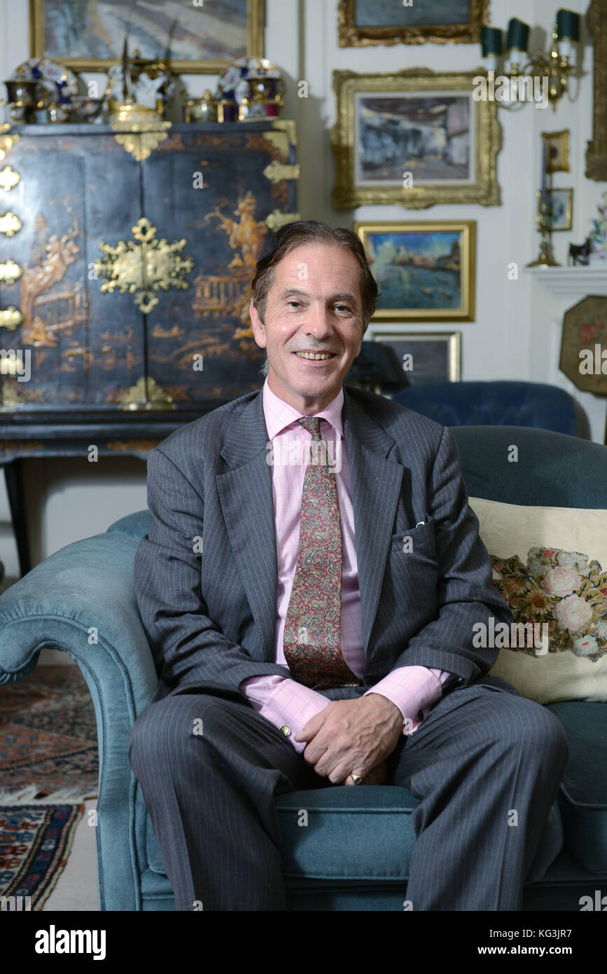 Lord Howard Flight, a conservative politician and a member of the House of Lords photographed in his home in central London. Photo by Troika Stock Photo