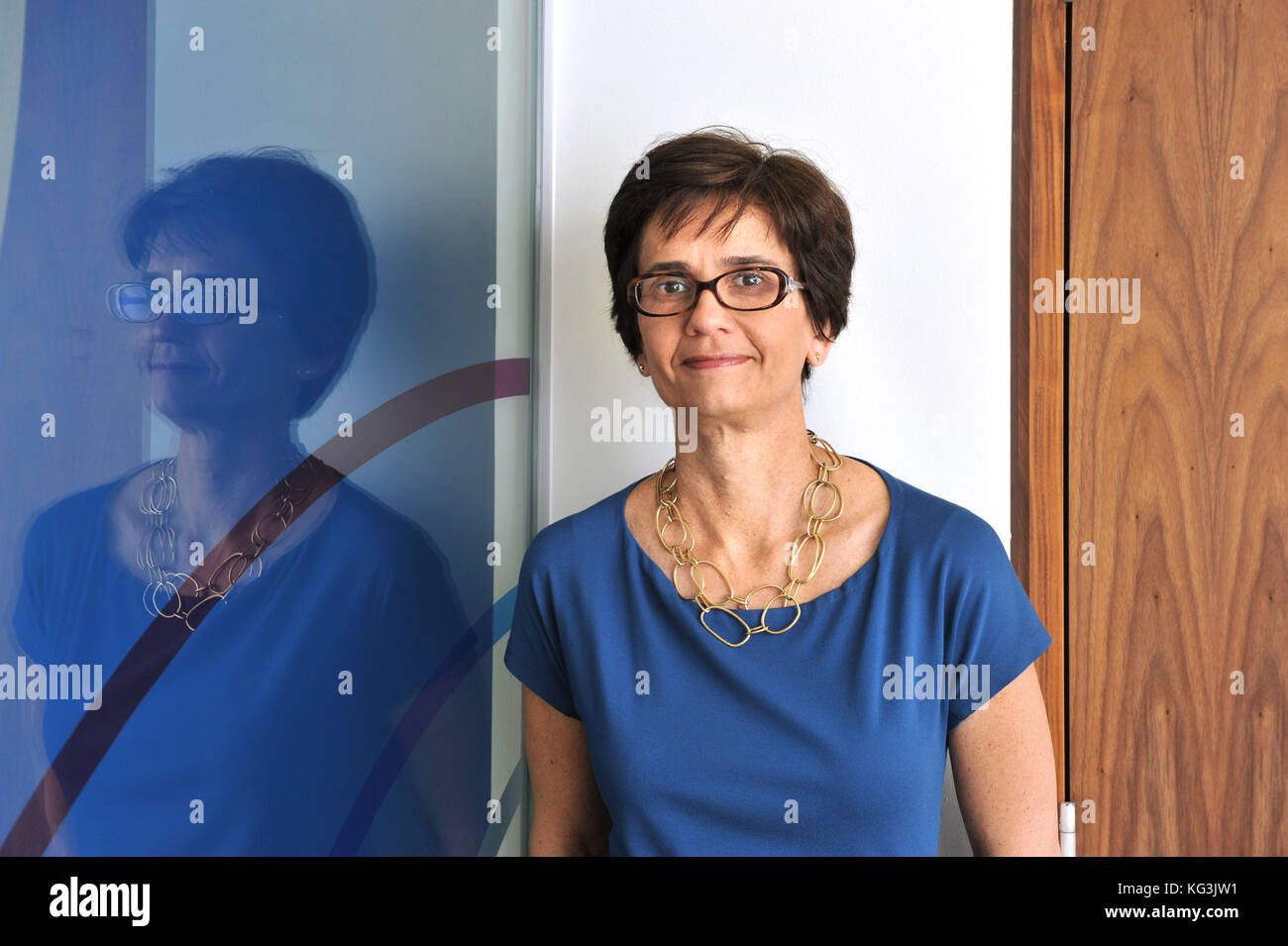 Joanne Seger, National Association of Pension Funds (NAPF) chief executive photographed in their offices in the City of London. Photo by Michael Walte Stock Photo