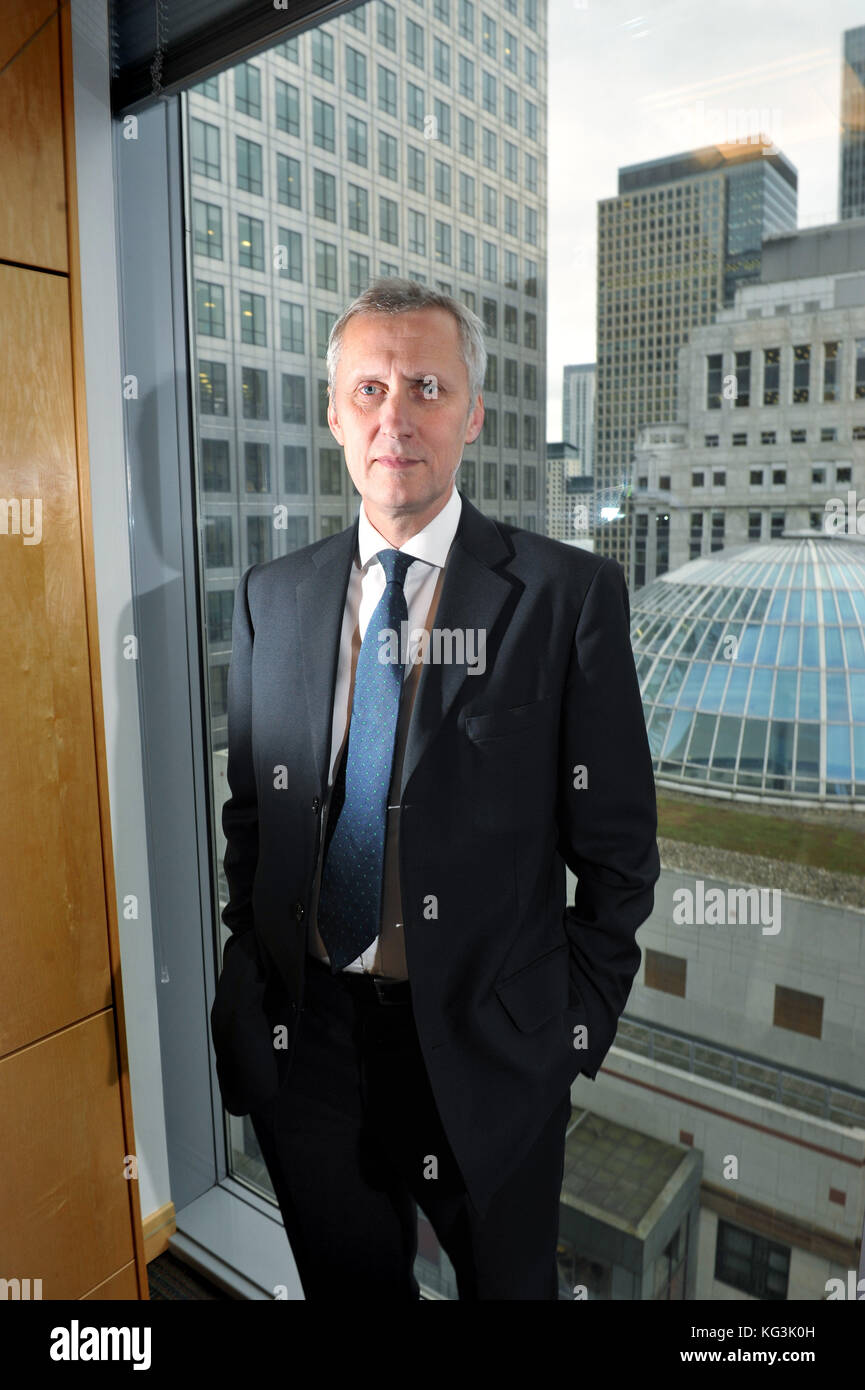 Martin Wheatley CEO of the Financial Conduct Authority [FCA] photographed at their offices in Canary Wharf, London. Photo by Michael Walter/Troika Stock Photo