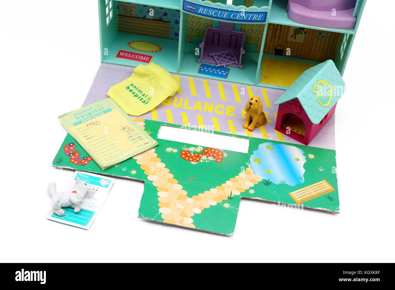 Vintage 1990's Toy BBC RSPCA Animal Hospital Rescue Centre Stock Photo