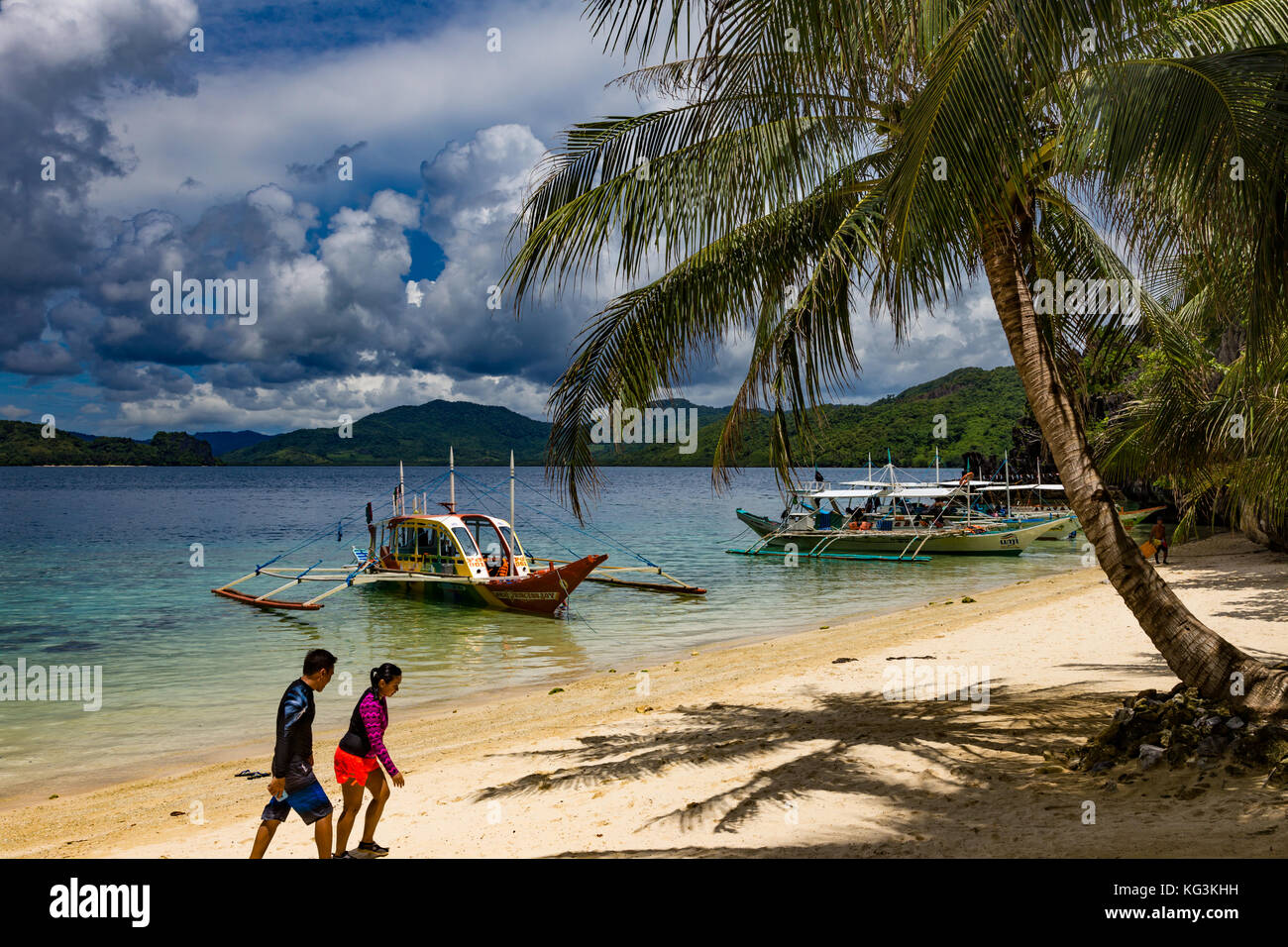Asia Philippines Palawan El Nido Entalula Island, one of the highlights
