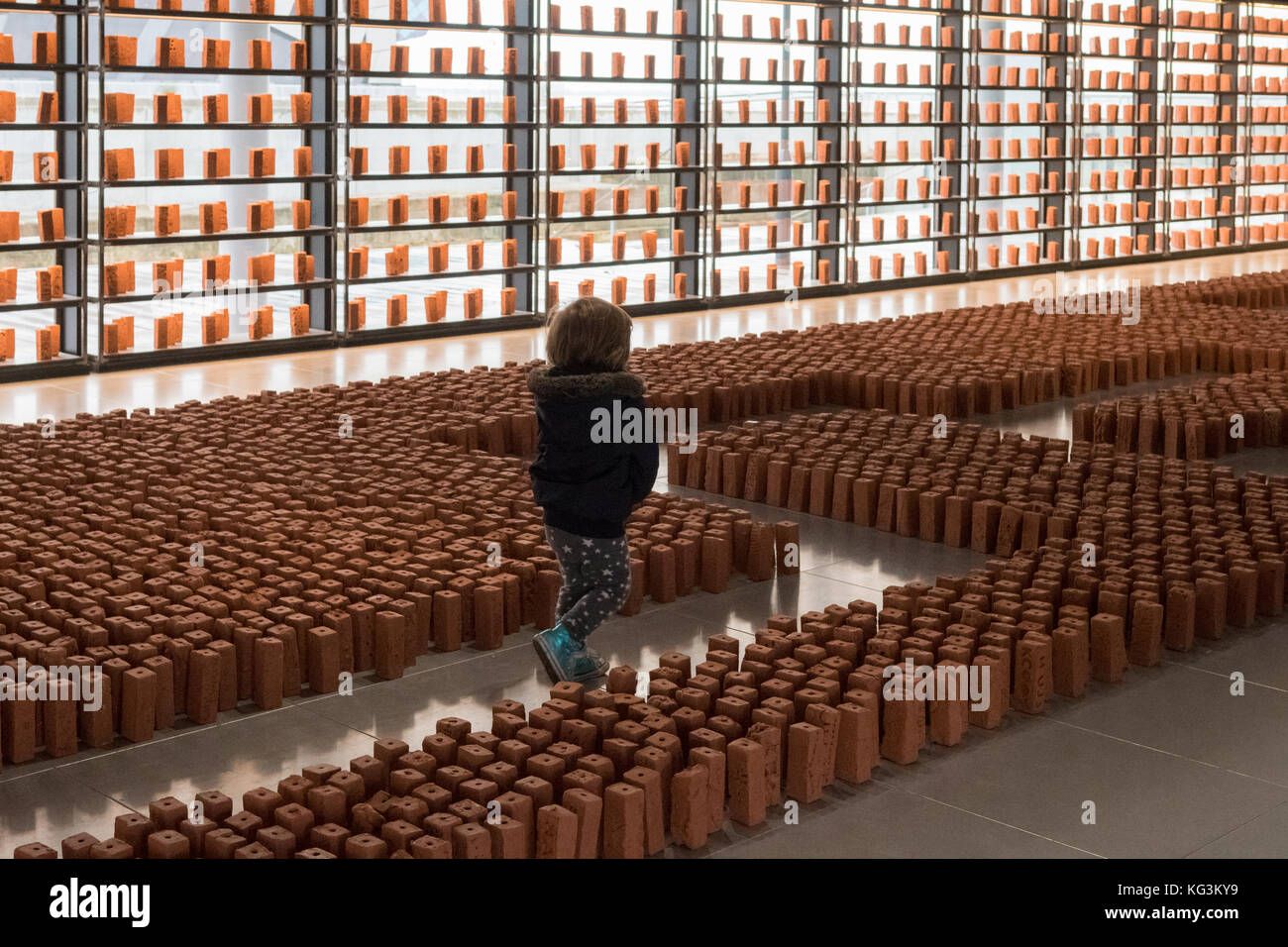 The sixteen thousand early years art installation part of Hull 2017 Uk city of culture, Hull, England, UK Stock Photo