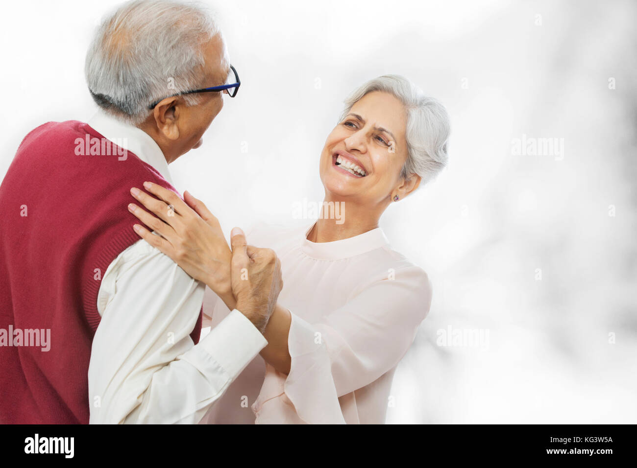 Senior couple dancing Stock Photo