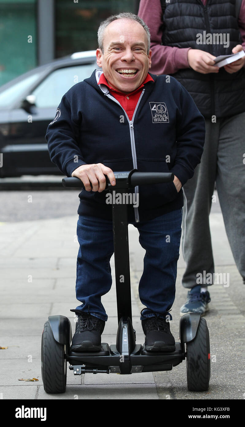 LONDON - OCT 30, 2017: Warwick Davis actor seen at the BBC studios in ...