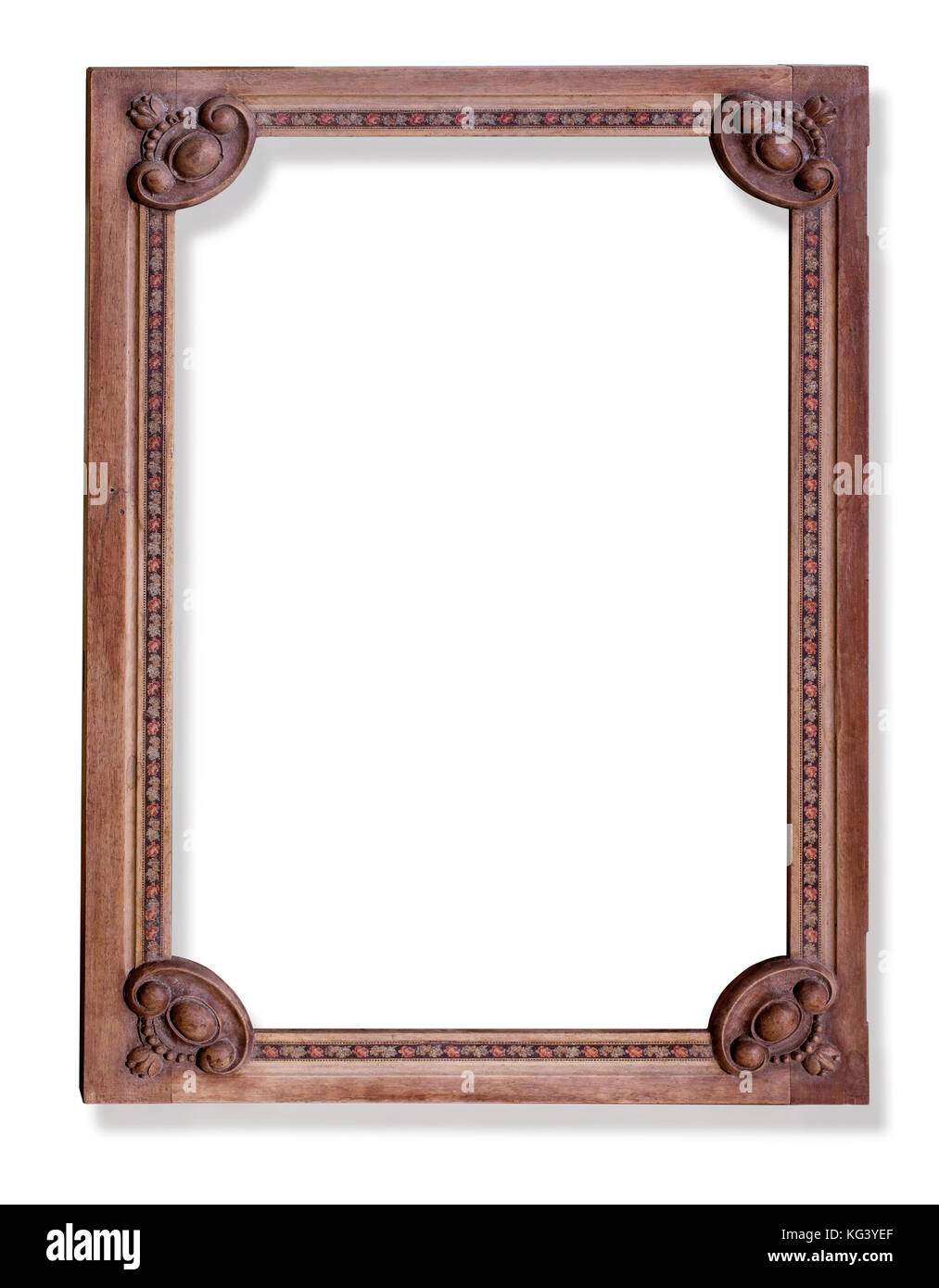 old wooden frameisplated on white , with clipping path Stock Photo - Alamy