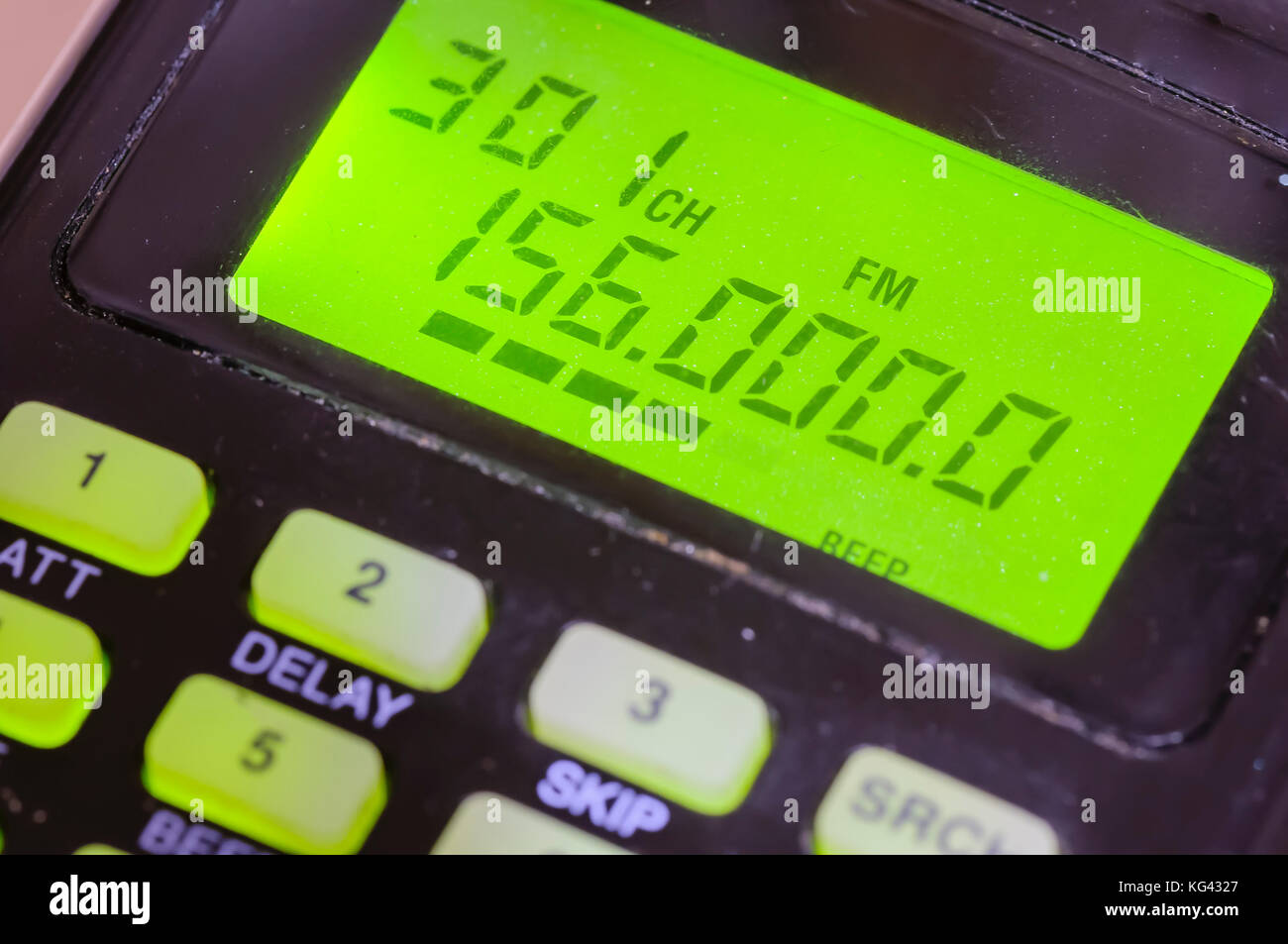 Radio scanner tuned to the coastguard emergency frequency Marine