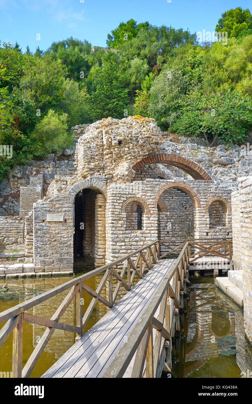 Archeological ruins at Butrint National Park, Albania, UNESCO Stock Photo