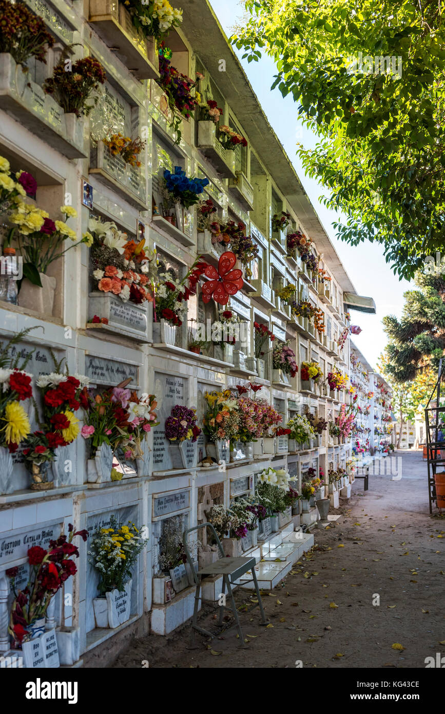 cemetery in Santa Cruz , Chile Stock Photo