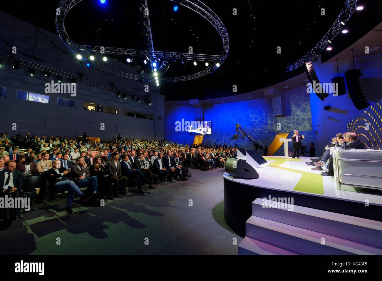 People attend Open Innovations 2017 forum Stock Photo - Alamy