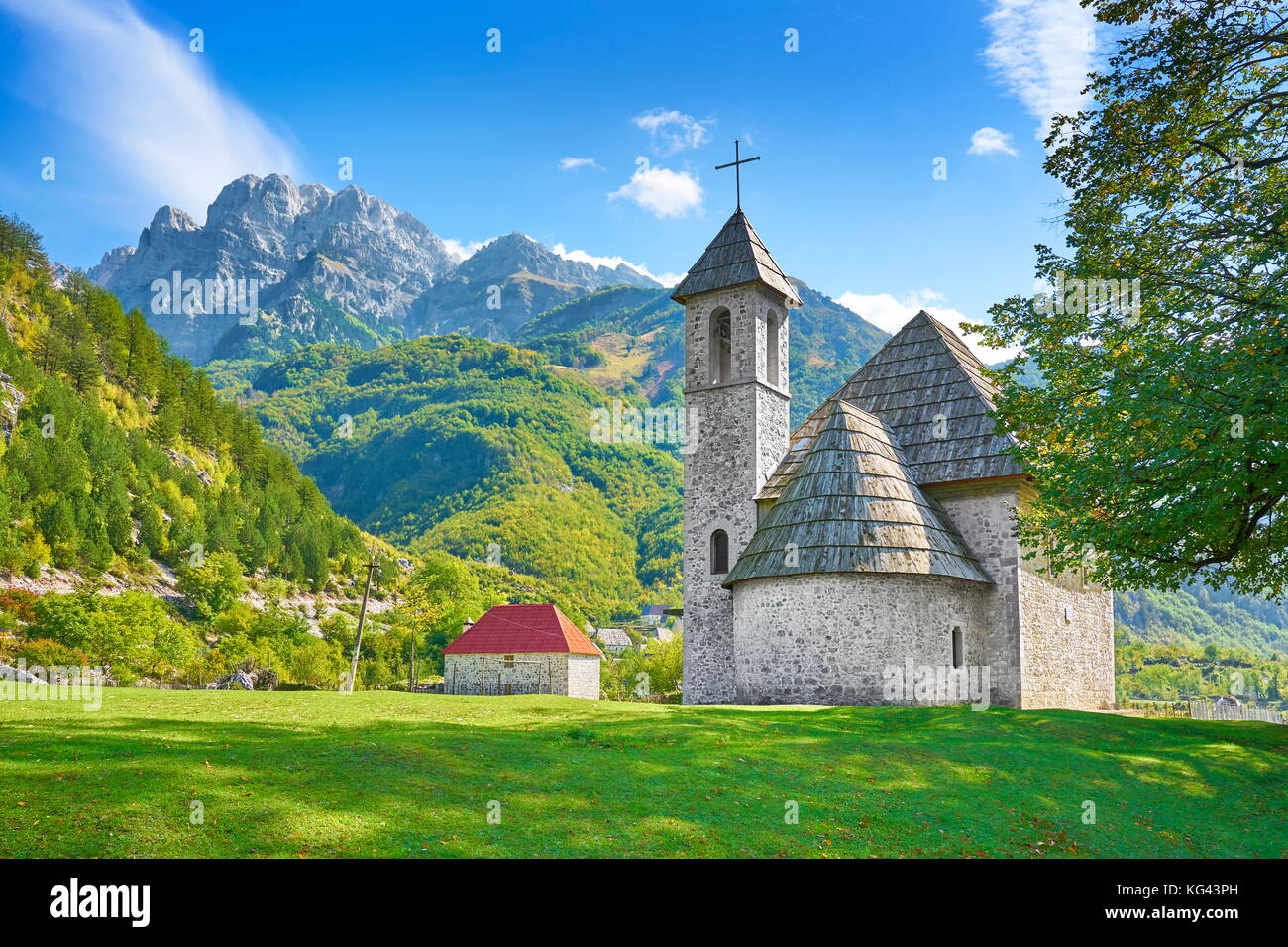 Theth Village National Park, Shkoder, Albania Stock Photo