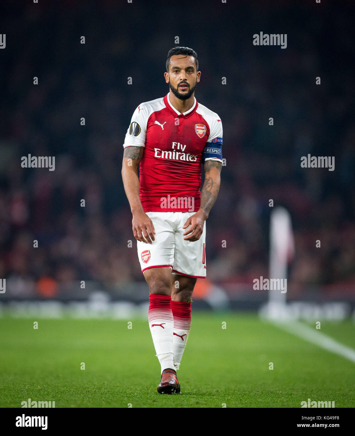 London, UK. 02nd Nov, 2017. Theo Walcott of Arsenal during the UEFA Europa League group stage match between Arsenal and FC Red Star Belgrade at the Emirates Stadium, London, England on 2 November 2017. Photo by Andy Rowland. Credit: Andrew Rowland/Alamy Live News Stock Photo