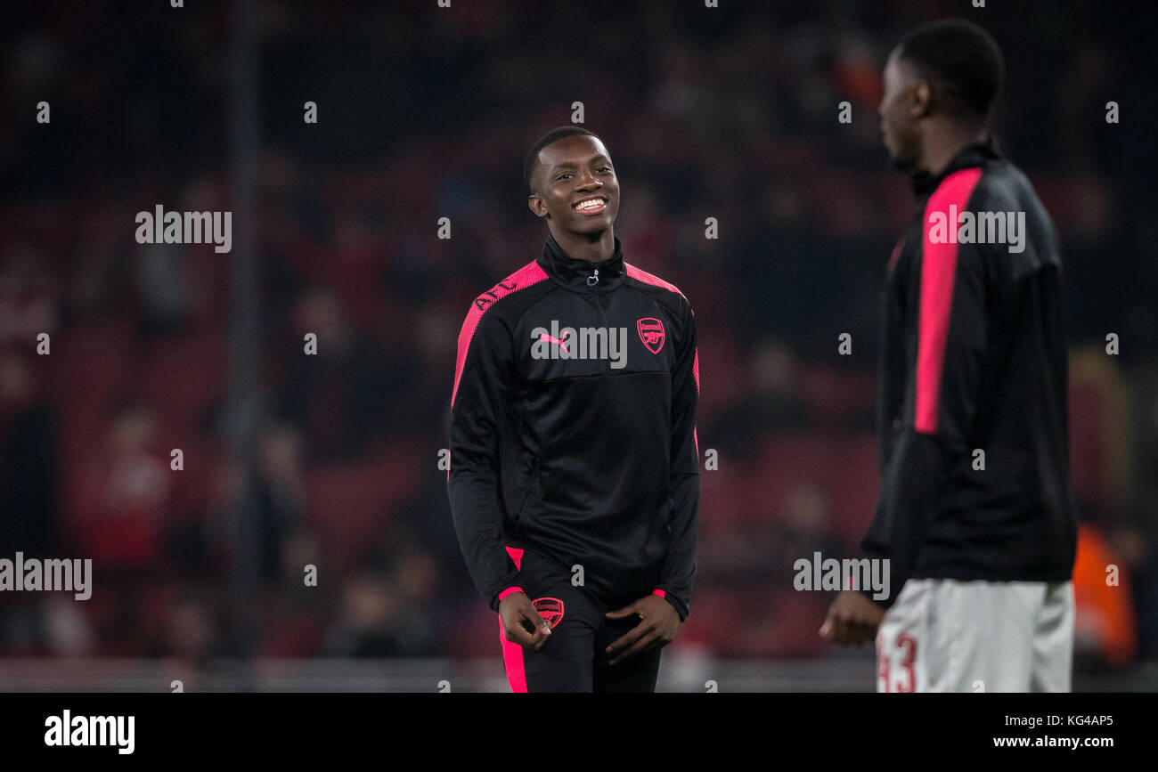 London, UK. 02nd Nov, 2017. Edward 'Eddie' Nketiah of Arsenal ahead of the UEFA Europa League group stage match between Arsenal and FC Red Star Belgrade at the Emirates Stadium, London, England on 2 November 2017. Photo by PRiME Media Images. Credit: Andrew Rowland/Alamy Live News Stock Photo