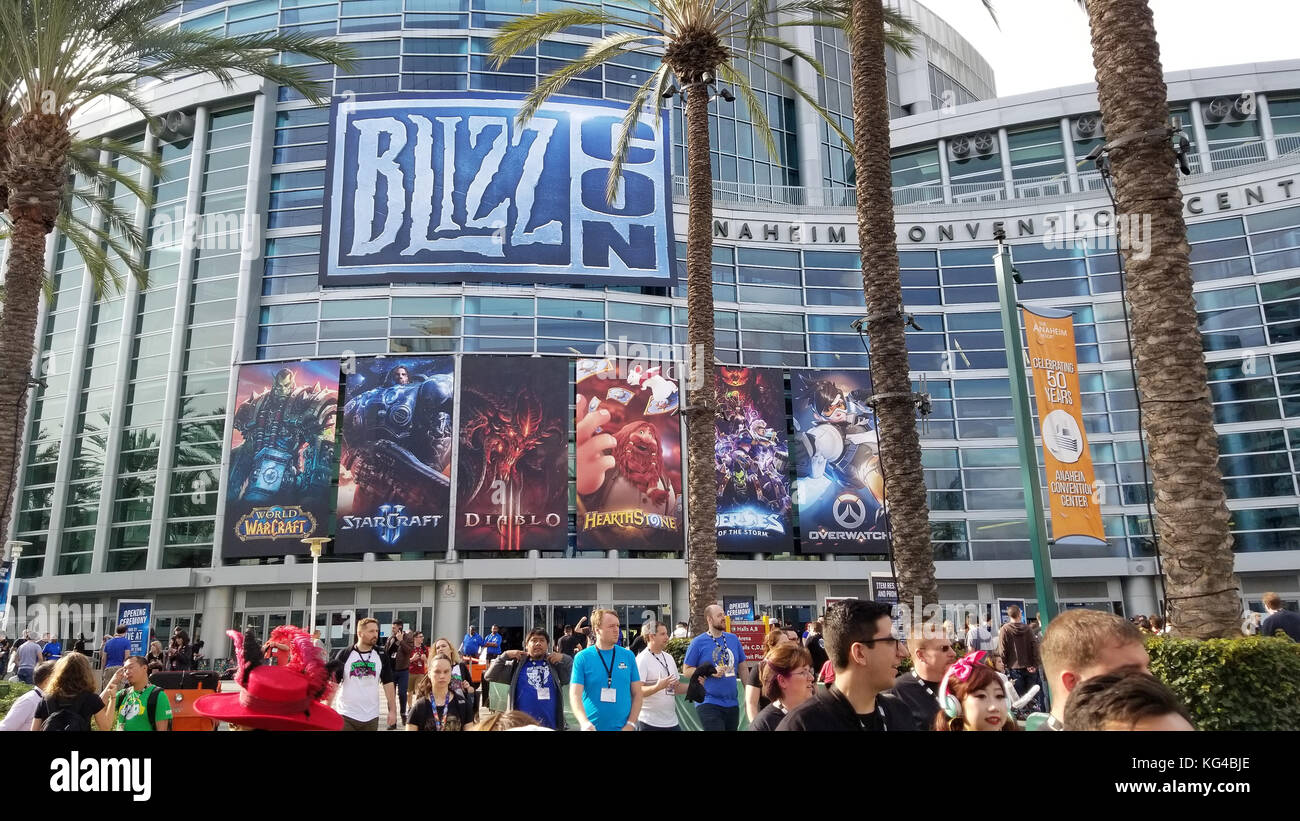 Anaheim, USA. 3rd November, 2017. Fans flock to BlizzCon where  Blizzard Entertainment promotez its major franchises Warcraft, StarCraft, Diablo, Hearthstone, Heroes of the Storm and Overwatch. Credit: Randy Miramontez/Alamy Live News Stock Photo