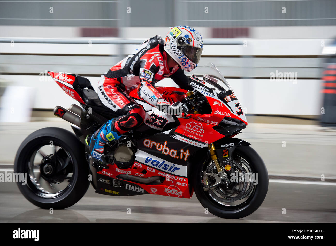 3rd November 2017, Losail Circuit, Qatar. Marco Melandri who rides Ducati  during WSBK Superpole Stock Photo - Alamy