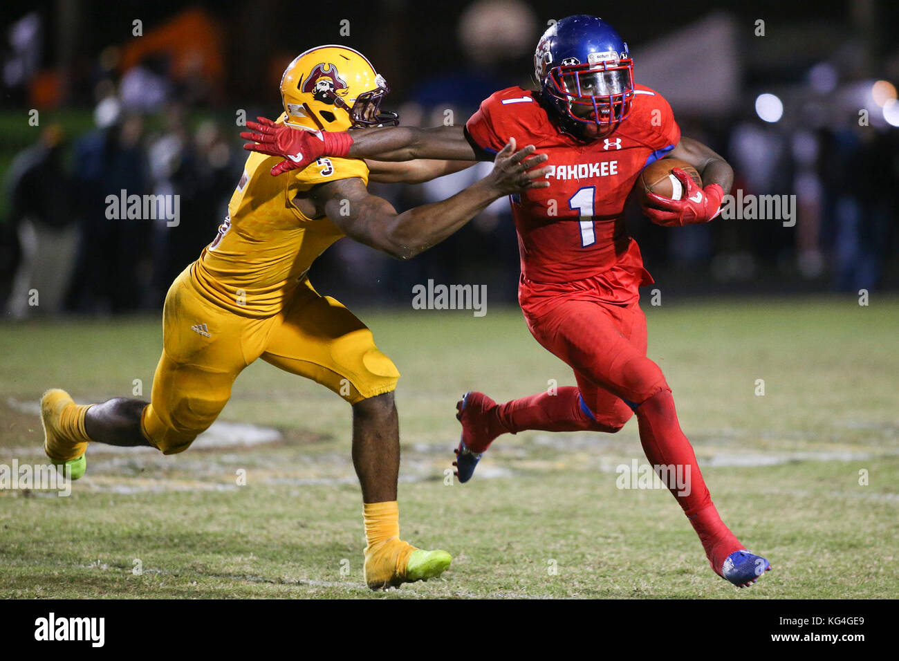 Belle Glade, Florida, USA. 3rd Nov, 2017. Pahokee's De'vuntray Hampton