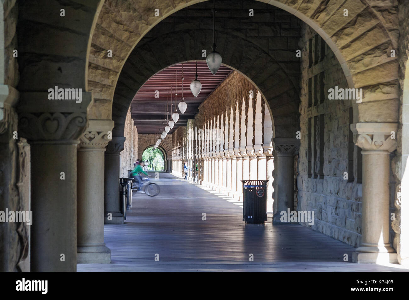 Galleries of Stanford University Campus in Palo Alto, California Stock Photo