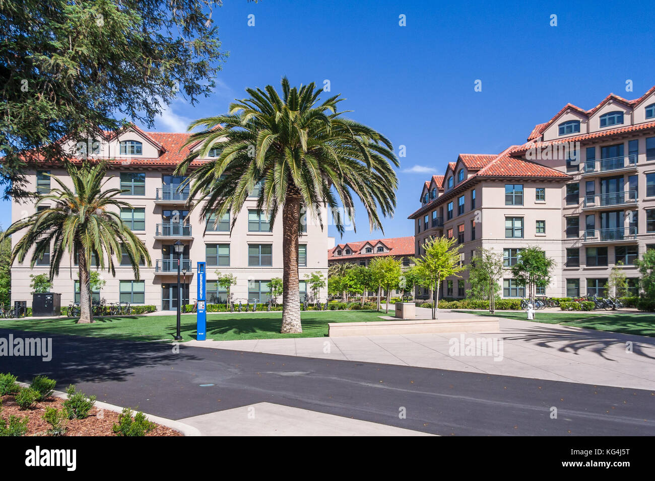 Residential dormitories of Stanford University Campus in Palo Alto