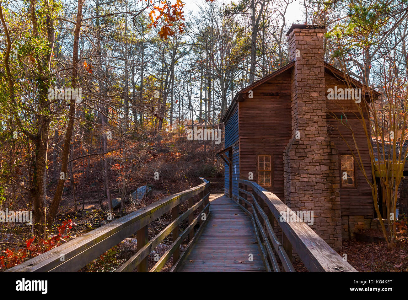 View Of The Grist Mill And Thicket From The Bridge In The Stone