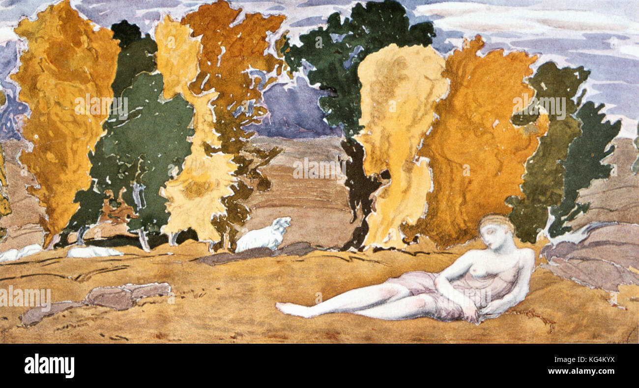 Leon Bakst -  “Daphnis and Chloe”. Stock Photo