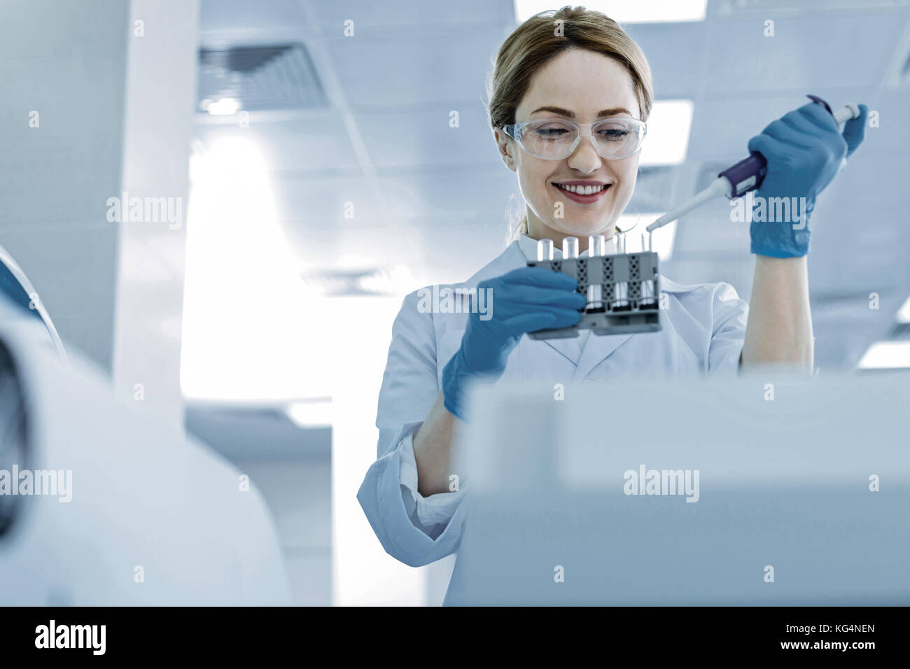 Smart professional scientist doing her job Stock Photo