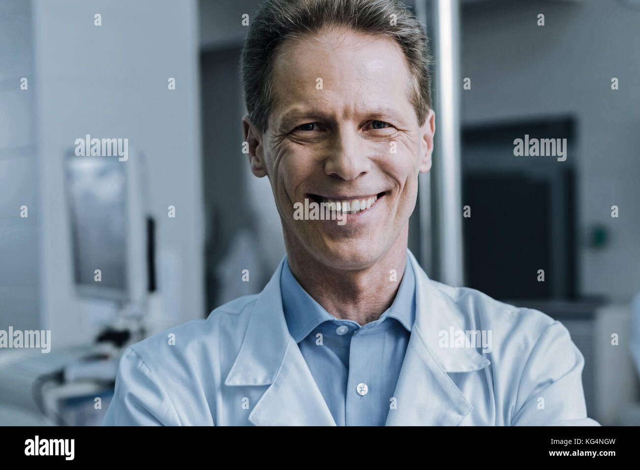 Portrait of a happy professional scientist smiling Stock Photo
