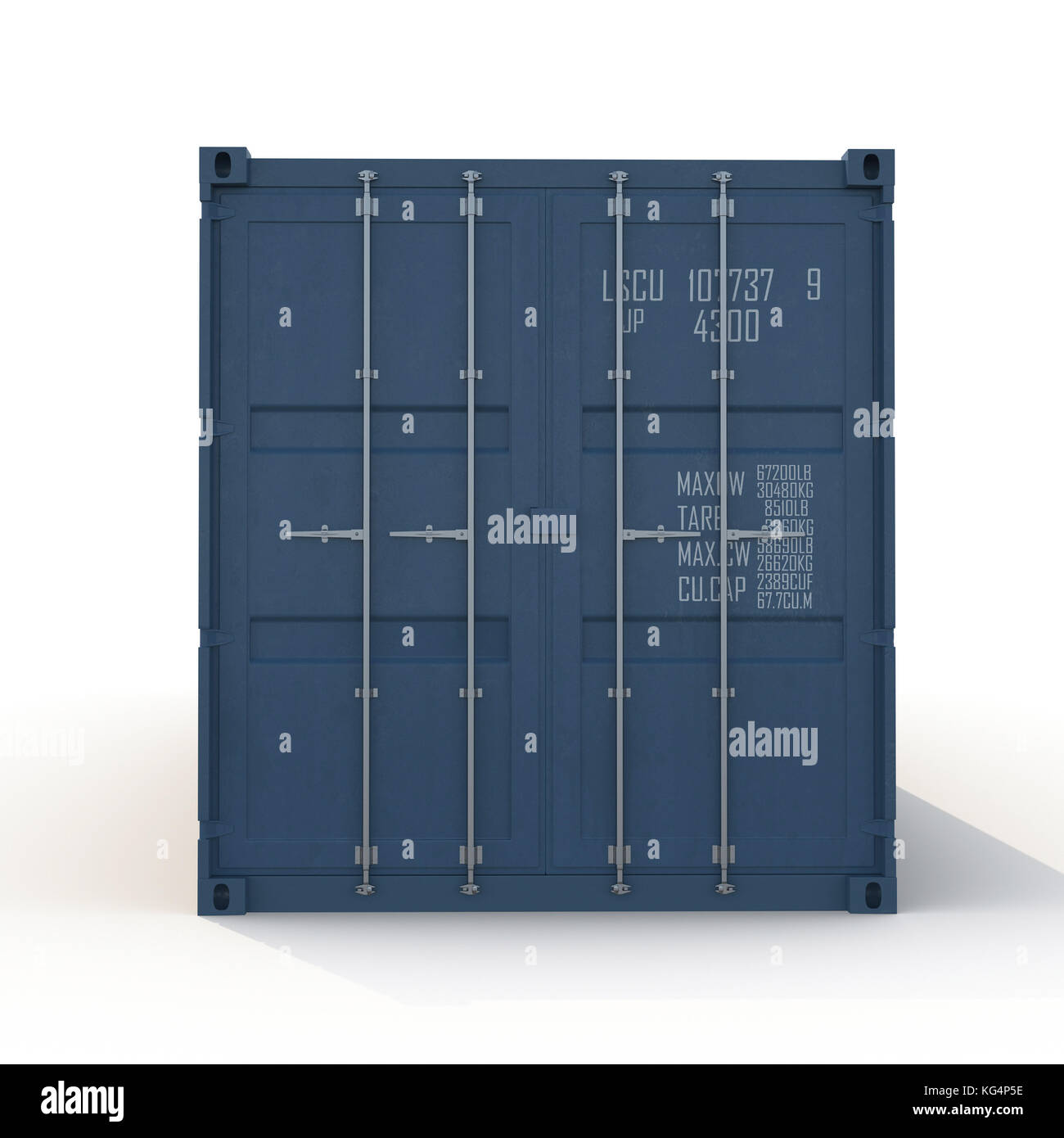 Cargo container front closed blue hi-res stock photography and images ...