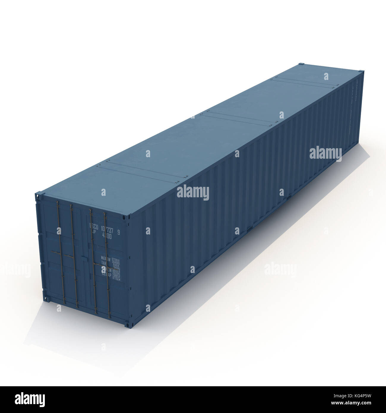 Cargo container on the white 3D Illustration Stock Photo - Alamy
