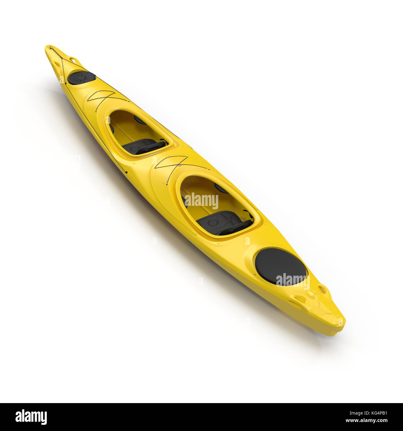Yellow Kayaks Yellow kayak isolated on white 3D Illustration Stock Photo - Alamy