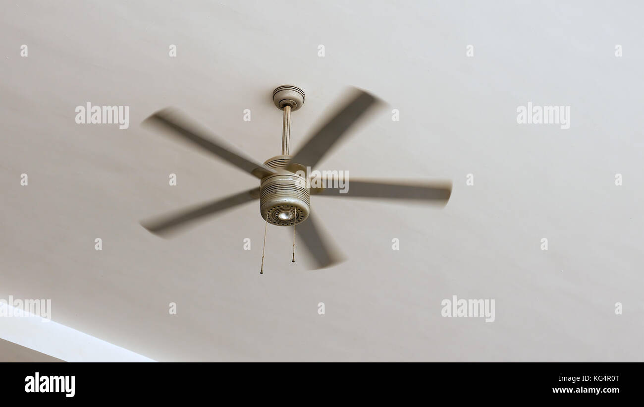 Ceiling Fan Rotating Stock Photo 164833672 Alamy