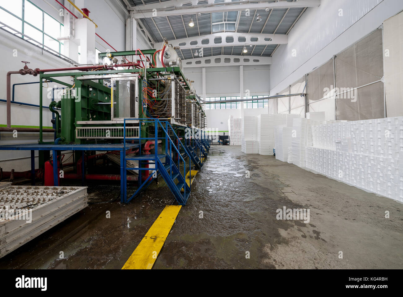 an industrial for the production of styrofoam shapes for