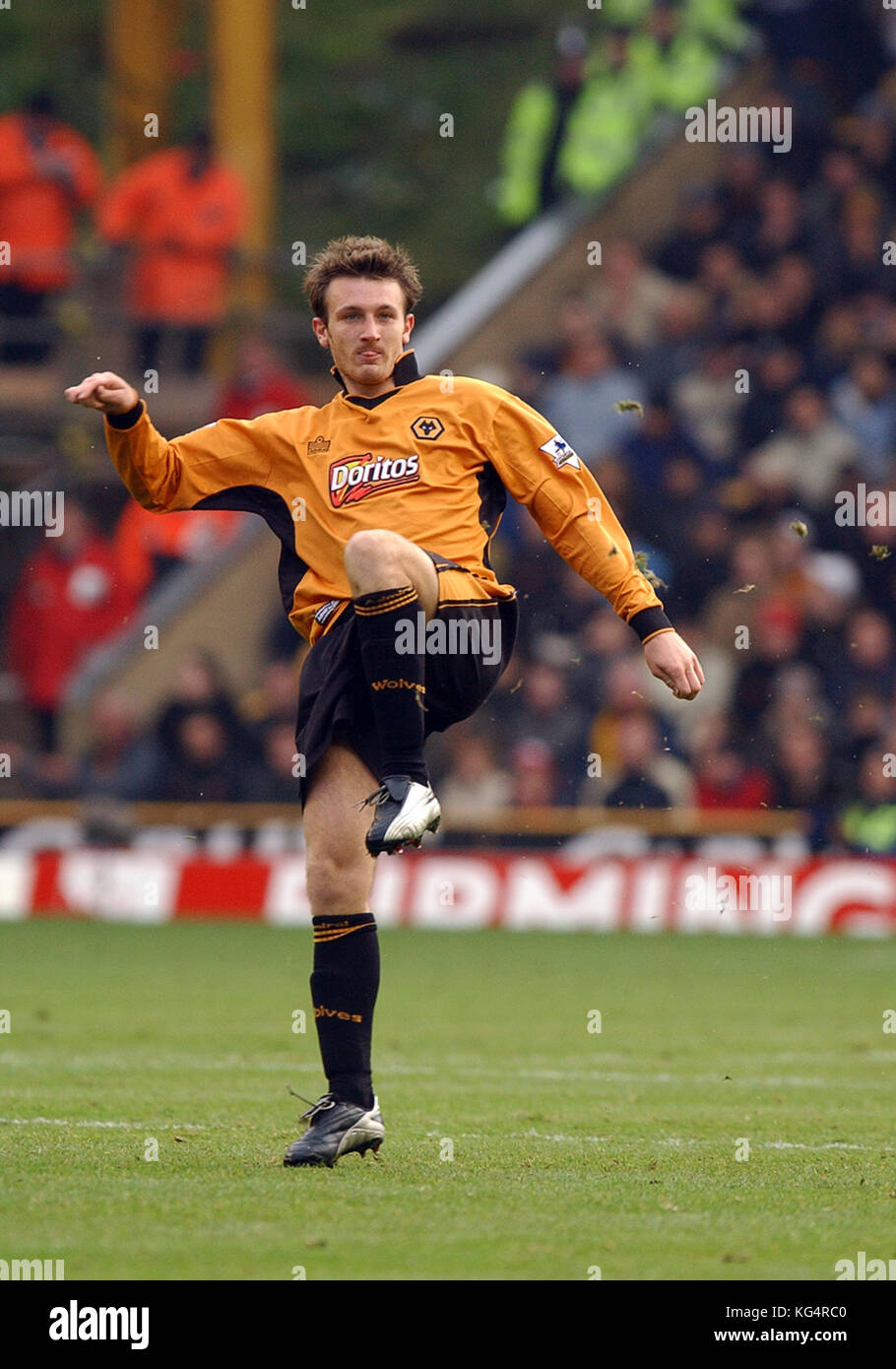 Footballer Lee Naylor Wolverhampton Wanderers v Birmingham City 08 November 2003 Stock Photo