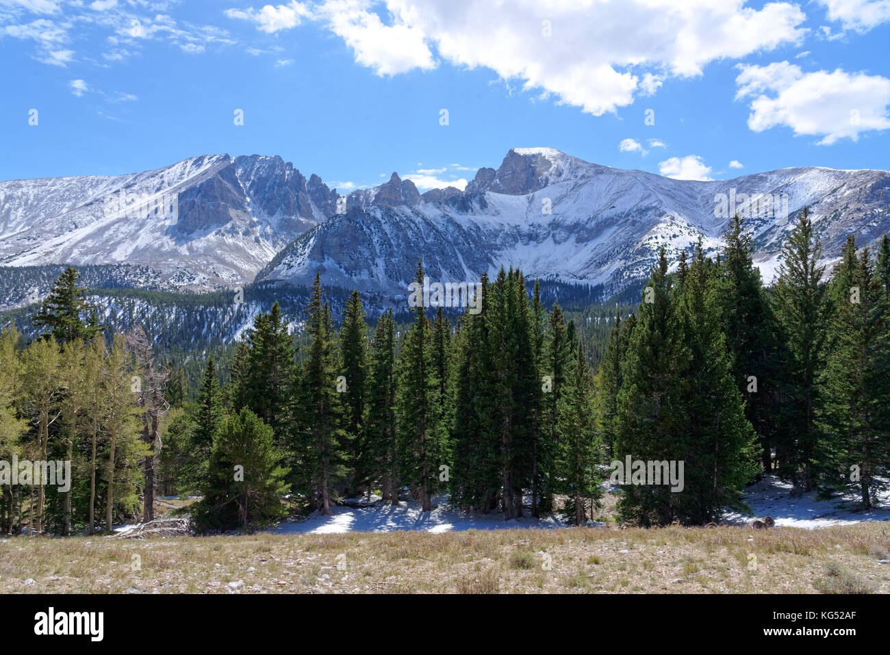 Wheeler Peak in Great Basin National Park, Baker, Nevada Stock Photo