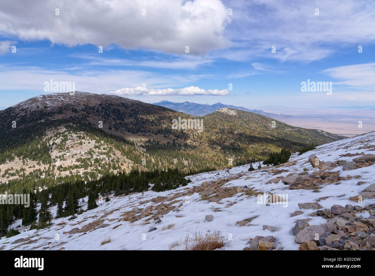View from Wheeler Peak, Great Basin National Park Stock Photo